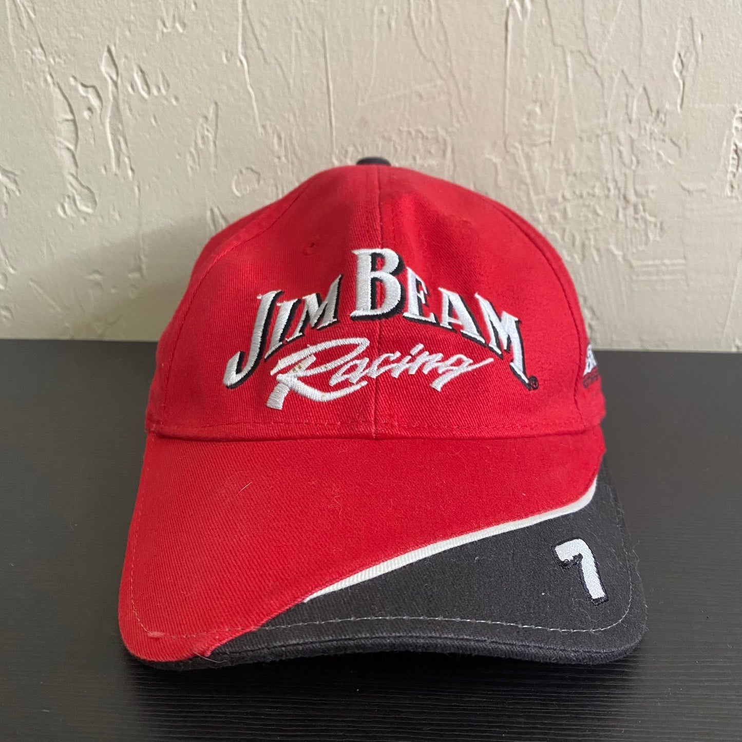 Jim Beam NASCAR Hat Racing Red #7 Strap