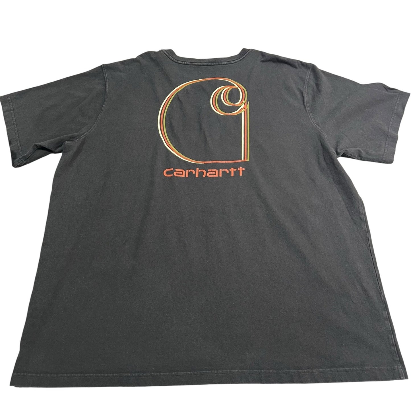 Carhartt Shirt Mens 2XL XXL Black Short Sleeve Pocket Tee