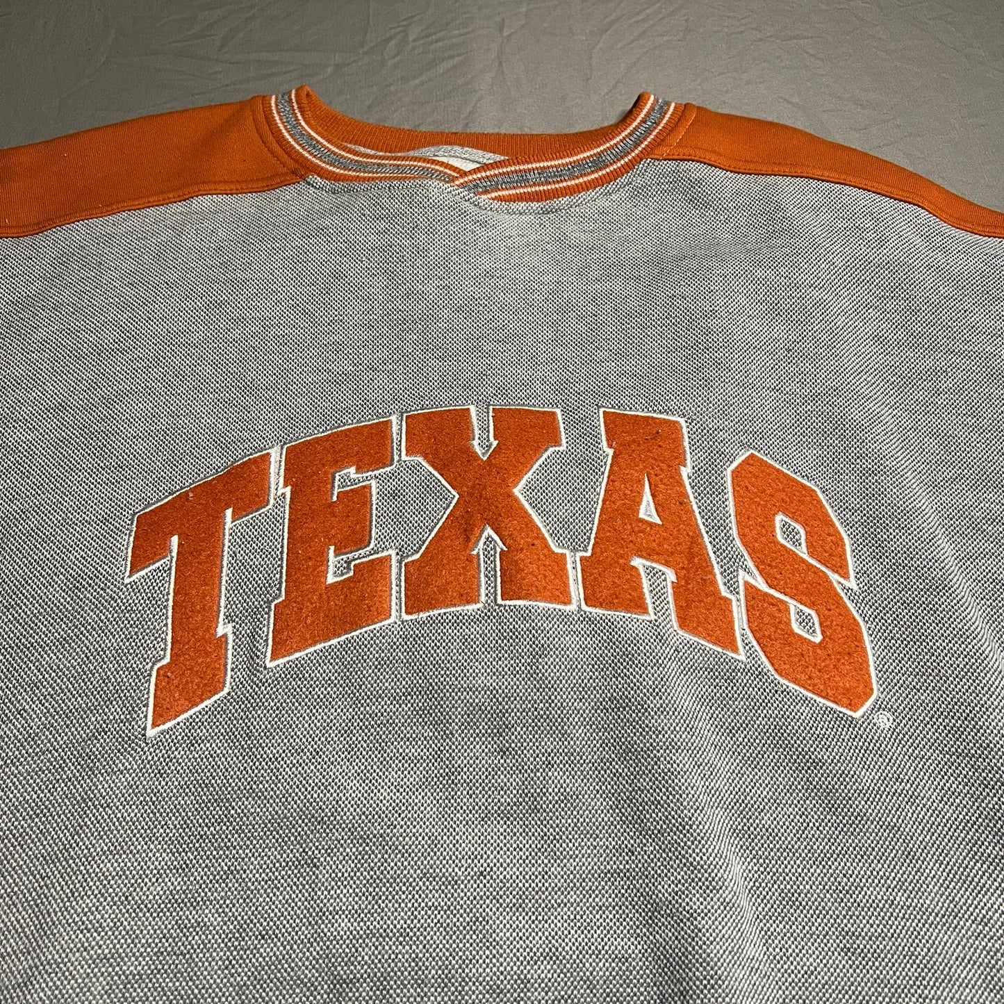 Vintage University of Texas Crewneck Sweater Mens 2XL XXL STARTER NCAA Gray