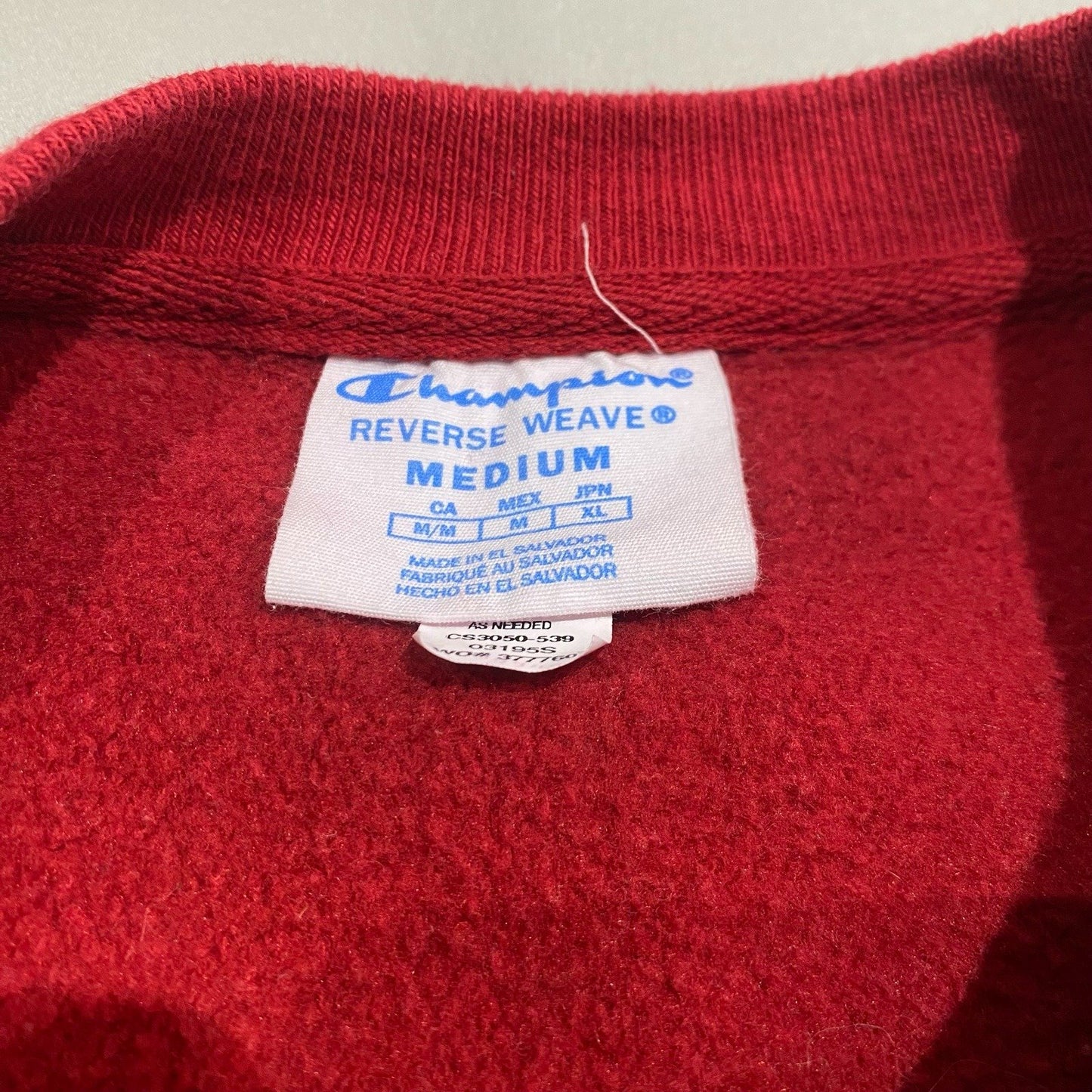 Vintage Elon University Champion Crewneck Mens Medium Reverse Weave Sweater Red