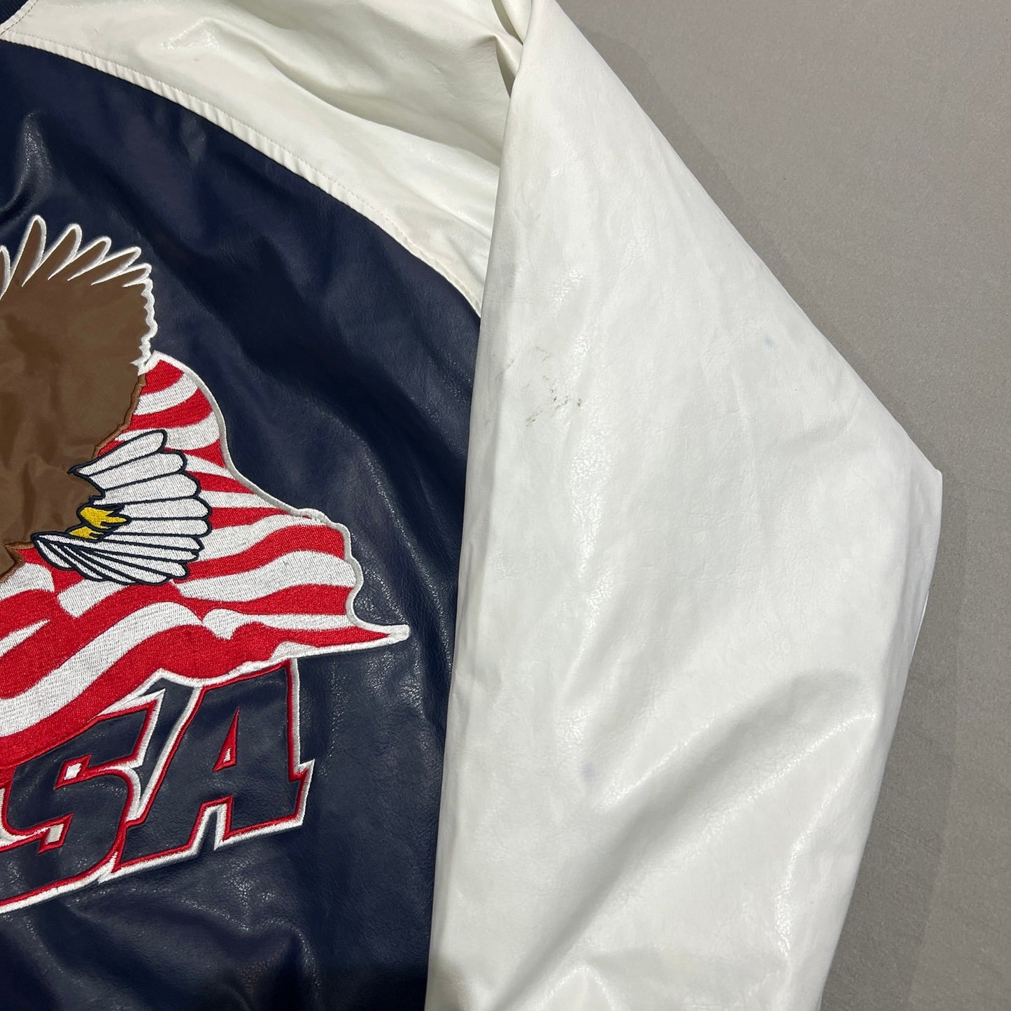 Vintage USA Bald Eagle Varsity Jacket Mens Large America Steve and Barry's