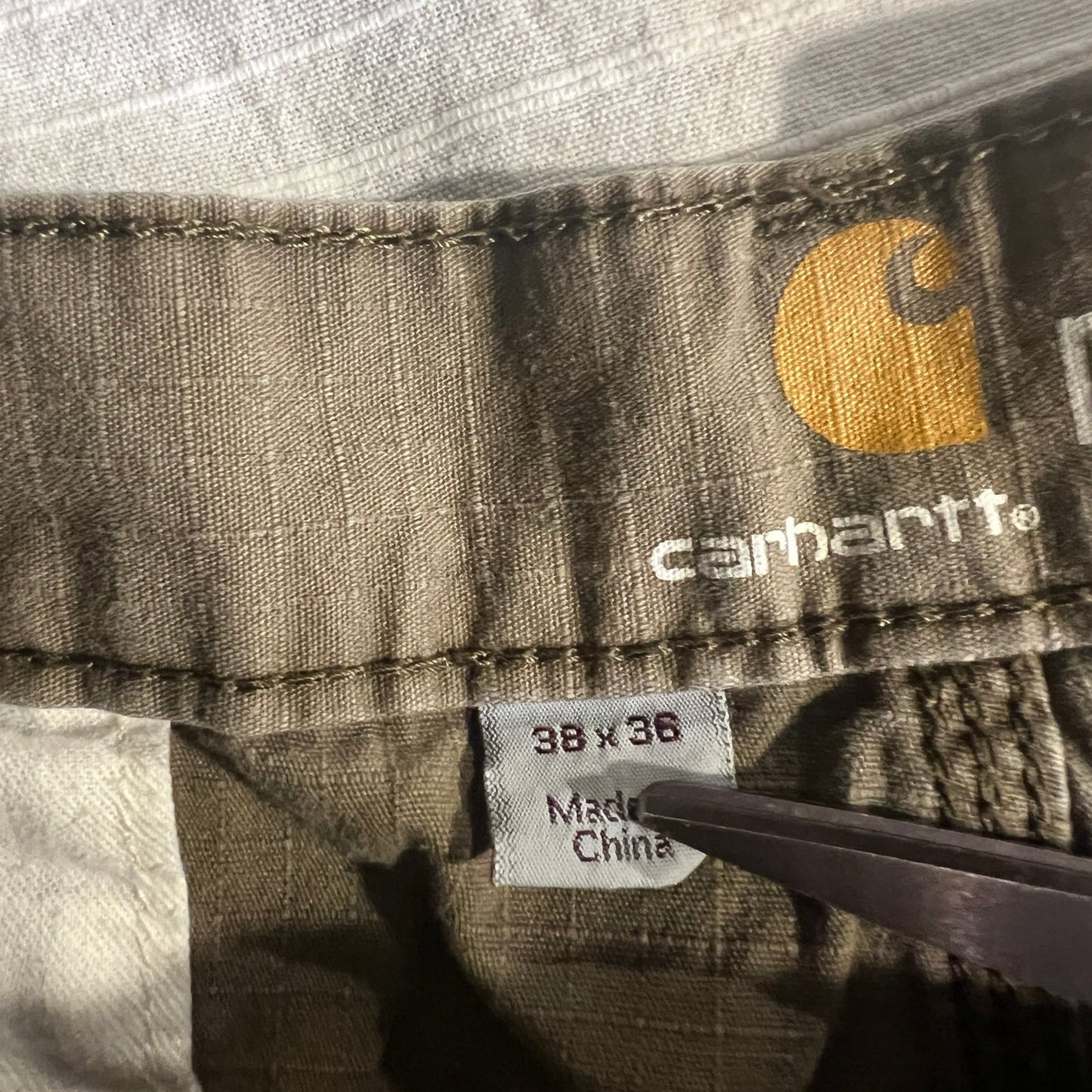 Carhartt Pants Mens 38x36 100274 908 Relaxed Fit Khaki Workwear Brown