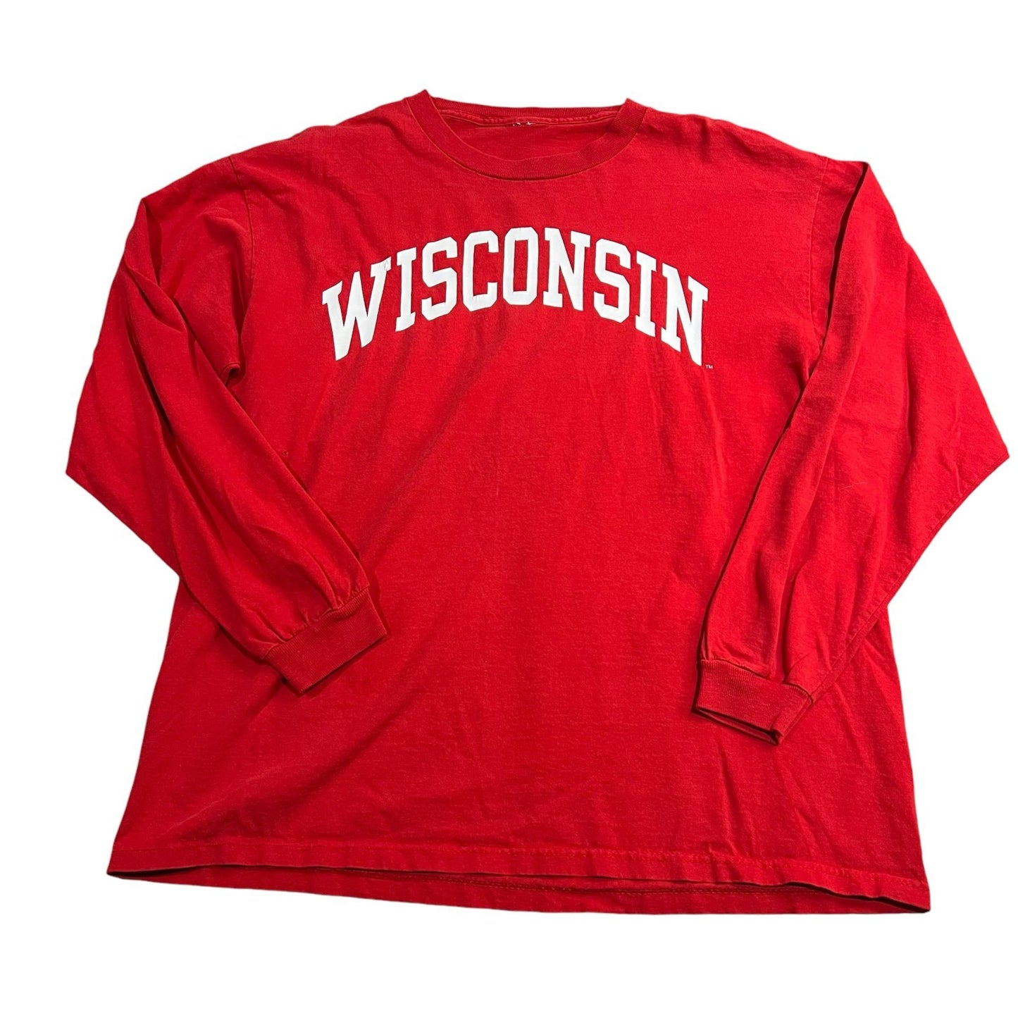 University of Wisconsin Badgers Shirt Long Sleeve Womans XL Red NCAA College