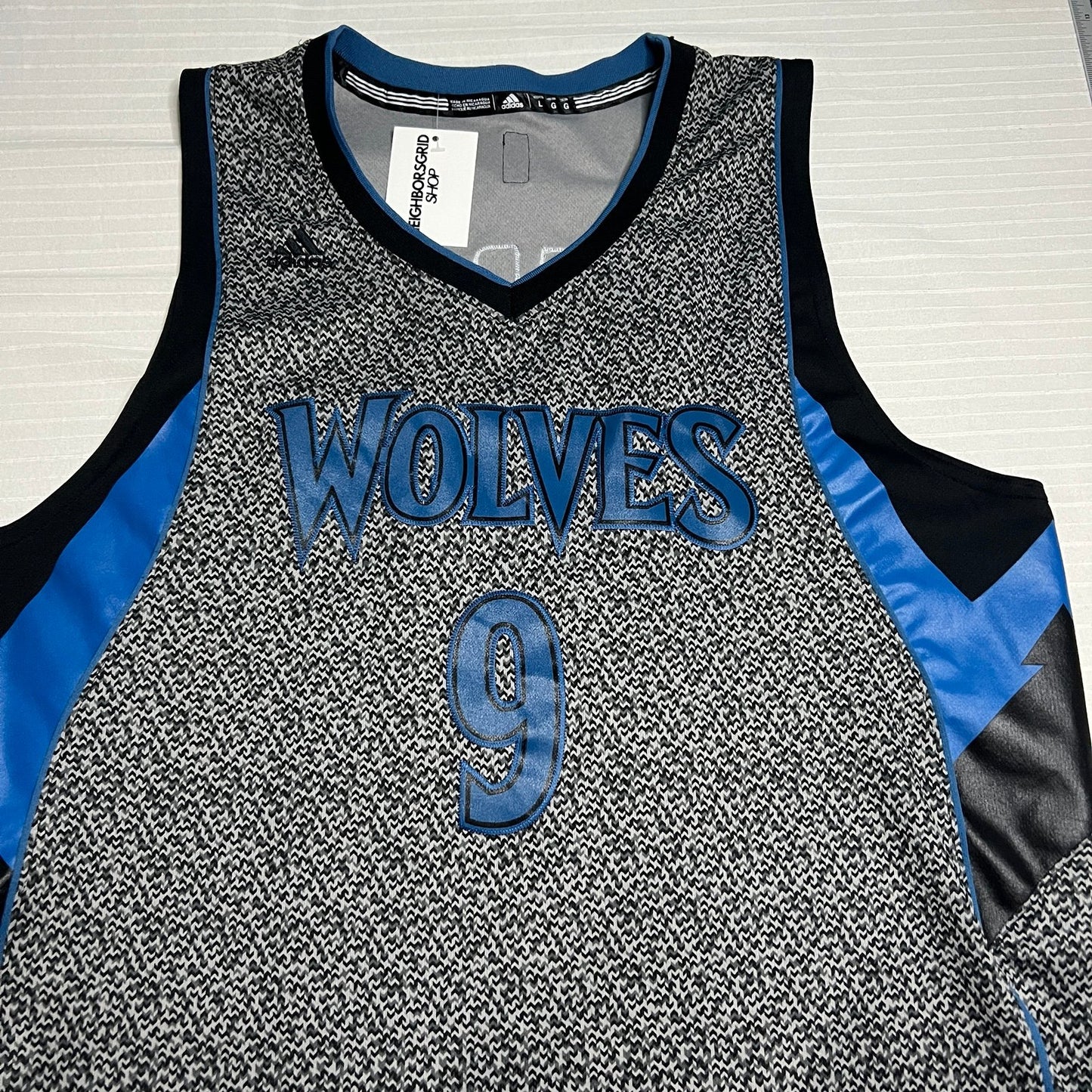 Ricky Rubio Jersey Mens Large Minnesota Timberwolves Adidas Swingman Alternate