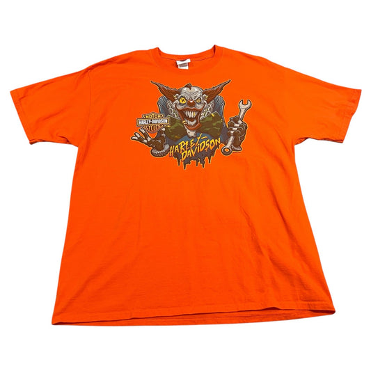 Harley Davidson Shirt Mens 2XL XXL Over 30 Years Mississippi Coast Orange Biloxi