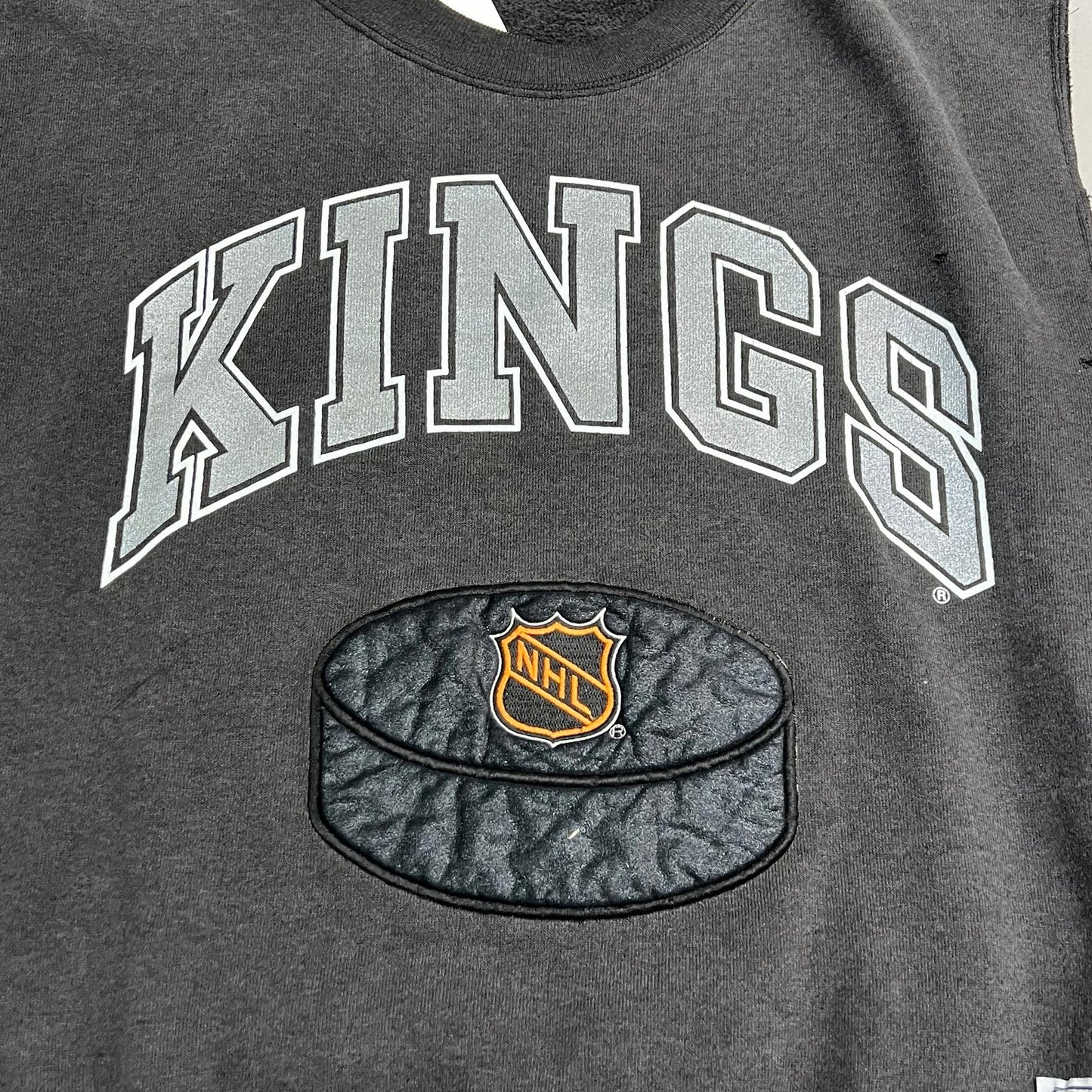 Vintage 90's Los Angeles Kings Sleveless Sweater Nutmeg Mens Medium Gray