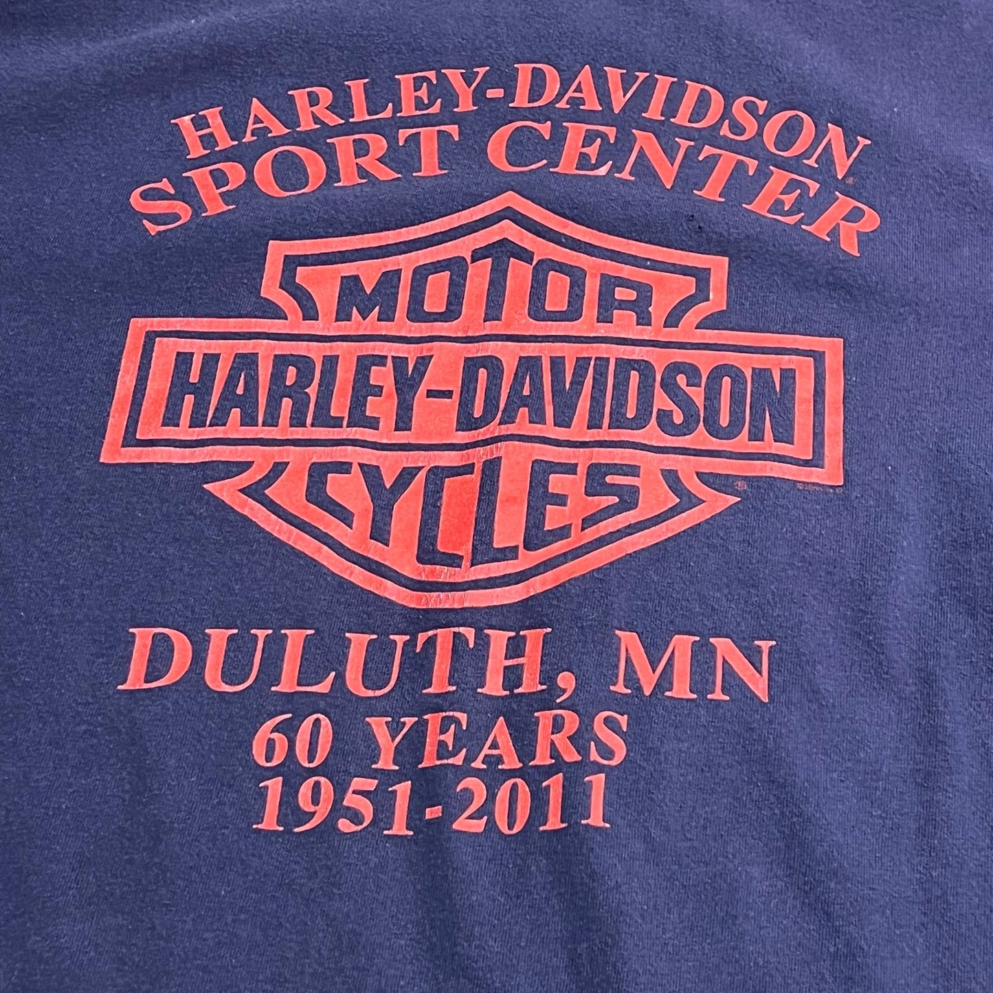 Harley Davidson Shirt Mens Large Short Sleeve Blue Duluth Motorcycle Biker