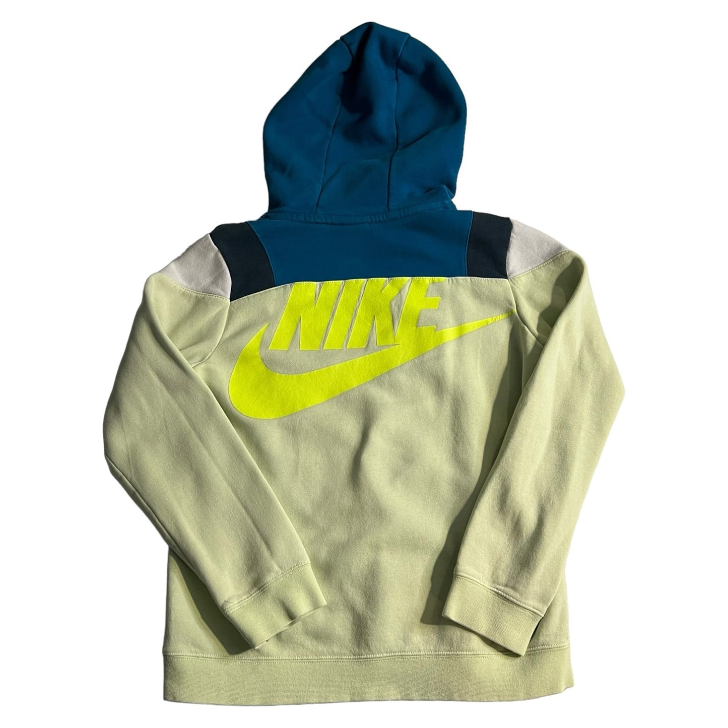 Nike Hoodie Kids Girls Large Sweat Shirt Swoosh Green Blue Pullover Activewear