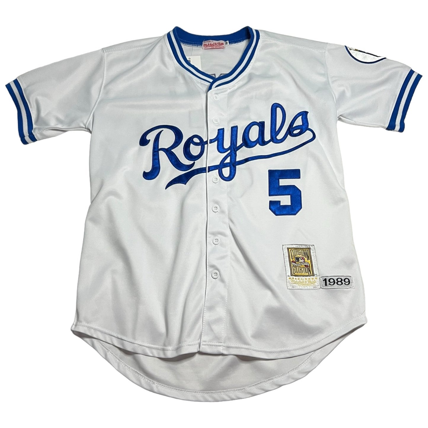 Kansas City Royals George Brett Jersey Mens 48 Mitchell & Ness Stitch Sewn 1989