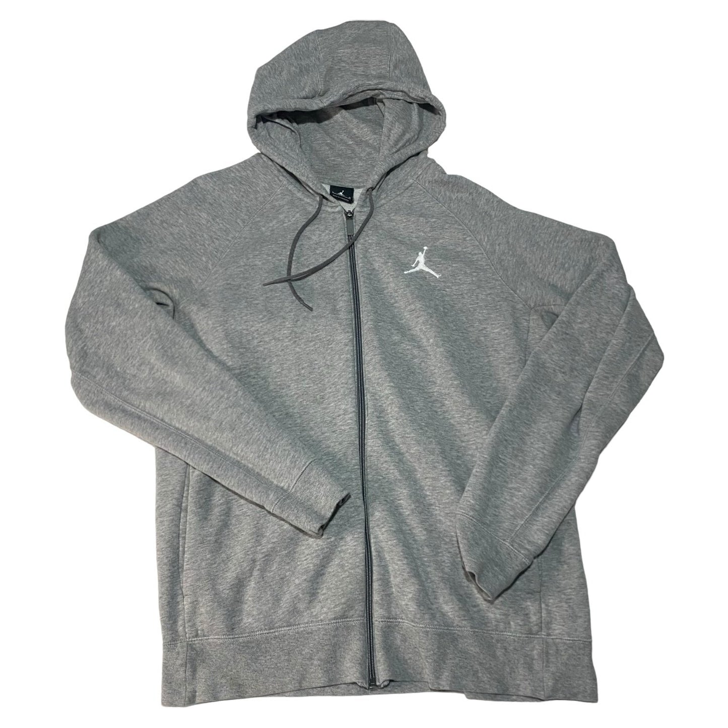 Air Jordan Hoodie Mens Large Gray Sweat Shirt Full Zip Jumpman