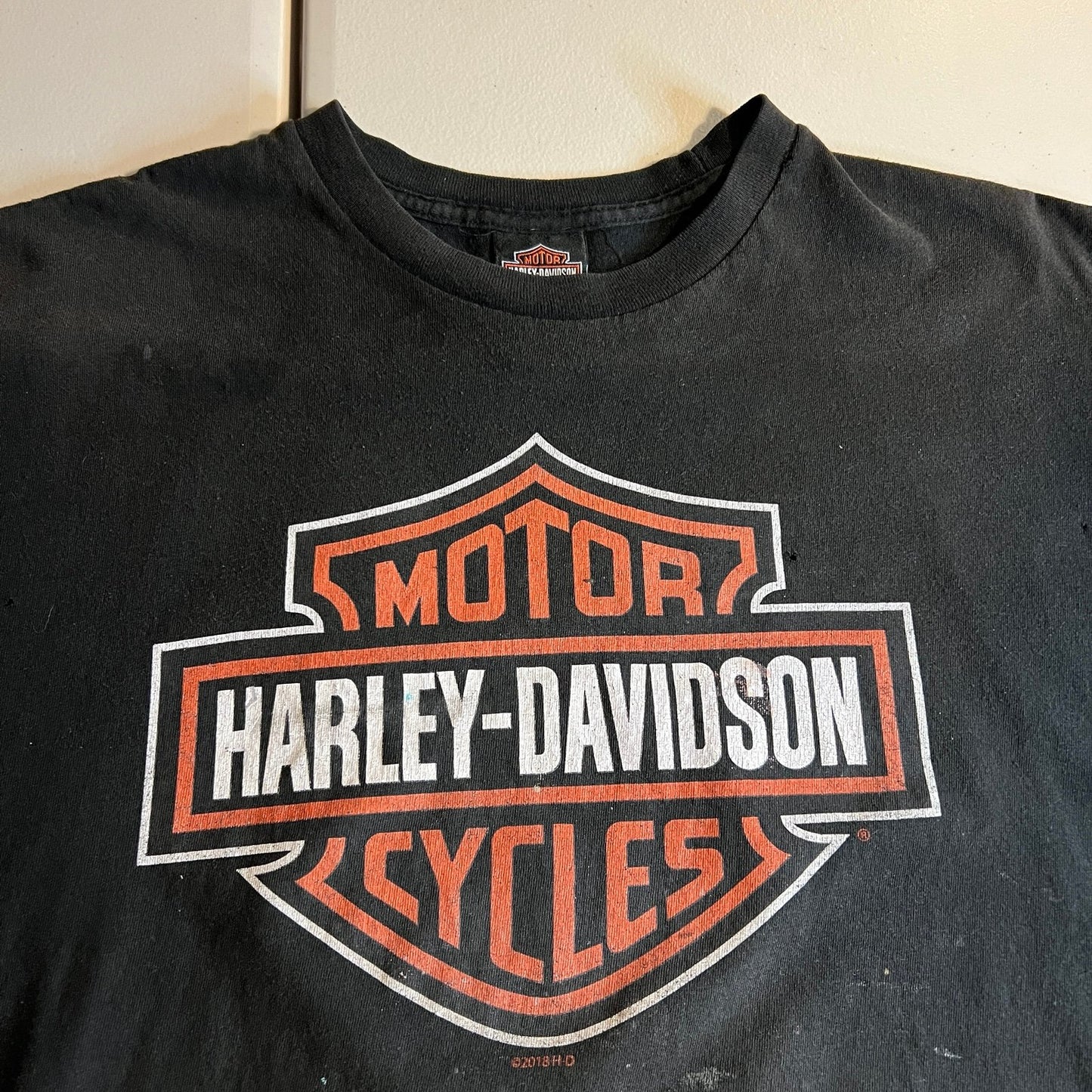 Harley Davidson Shirt Mens XL Black Short Sleeve Motrocycle Bossier City