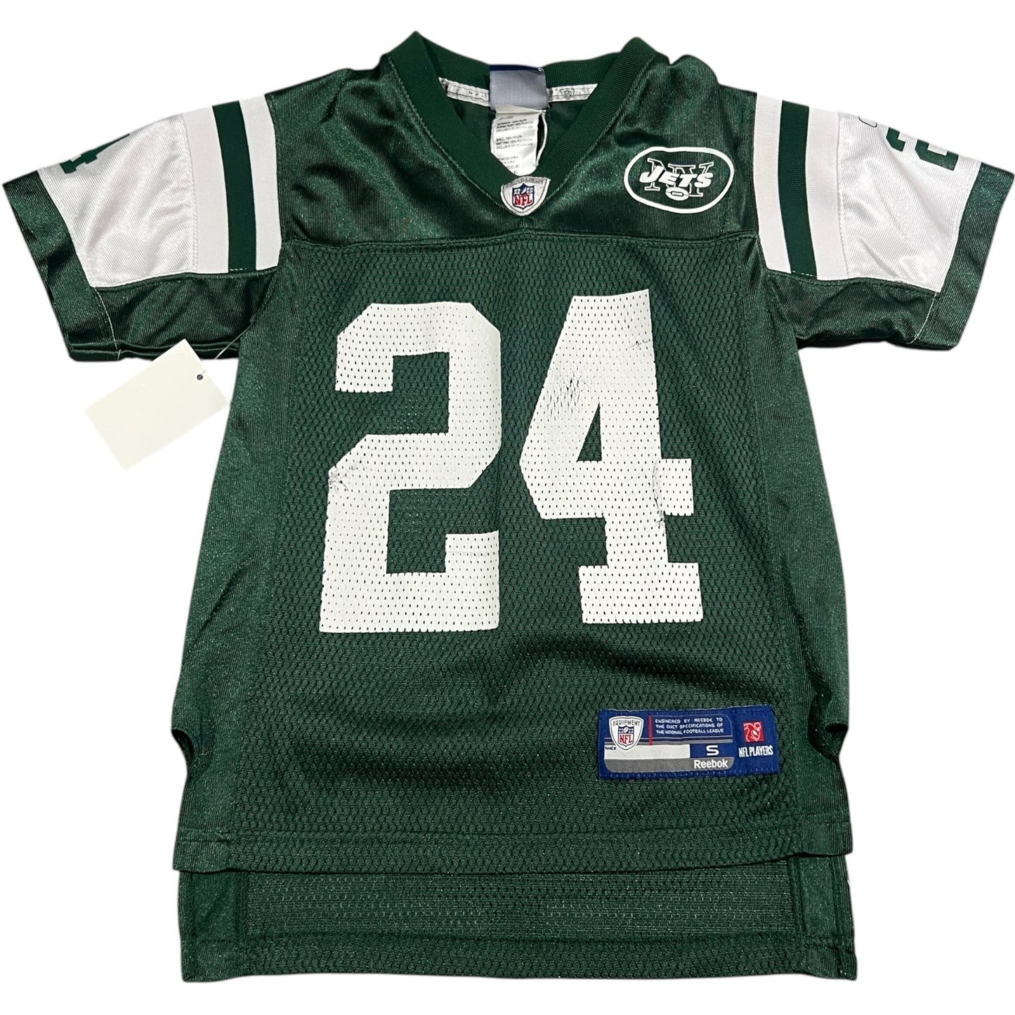 Darrelle Revis Jersey Kids Youth Small New York Jets #24 NFL Reebok Football