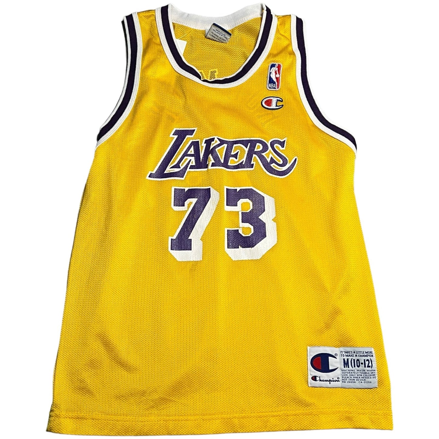 Vintage Dennis Rodman Jersey Kids Youth Medium 10-12 Los Angeles Lakers Champion