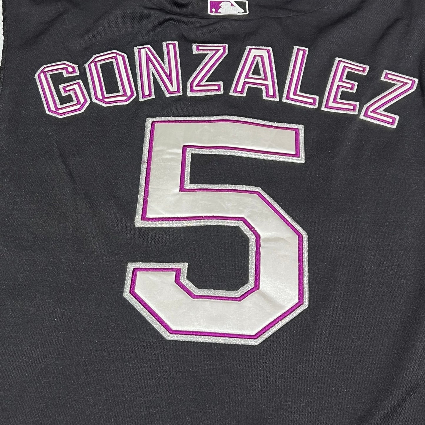 Colorado Rockies Jersey Carlos Gonzalez #5  Majestic Mens 50 Sleeveless Black