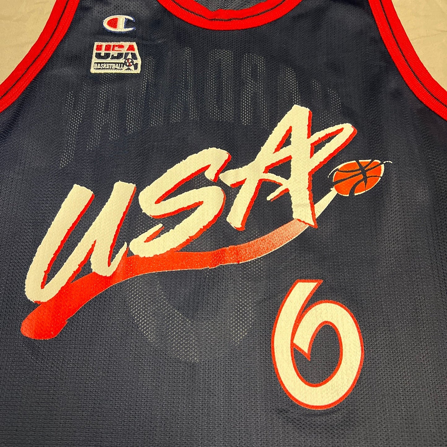 Vintage USA Olympics Penny Hardaway Jersey Mens 48 #6 Champion 90's Blue