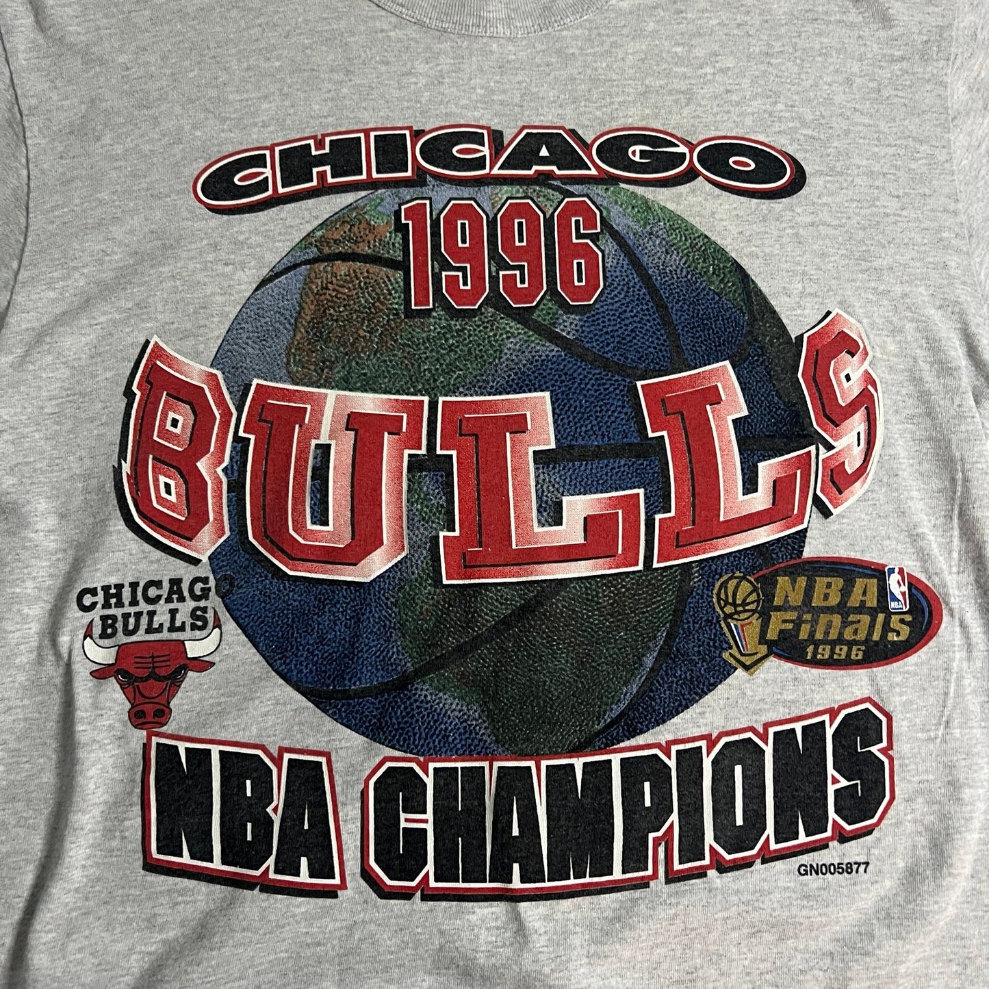 Vintage Chicago Bulls 1947 1996 NBA Champions Shirt Mens Medium Short Sleeve