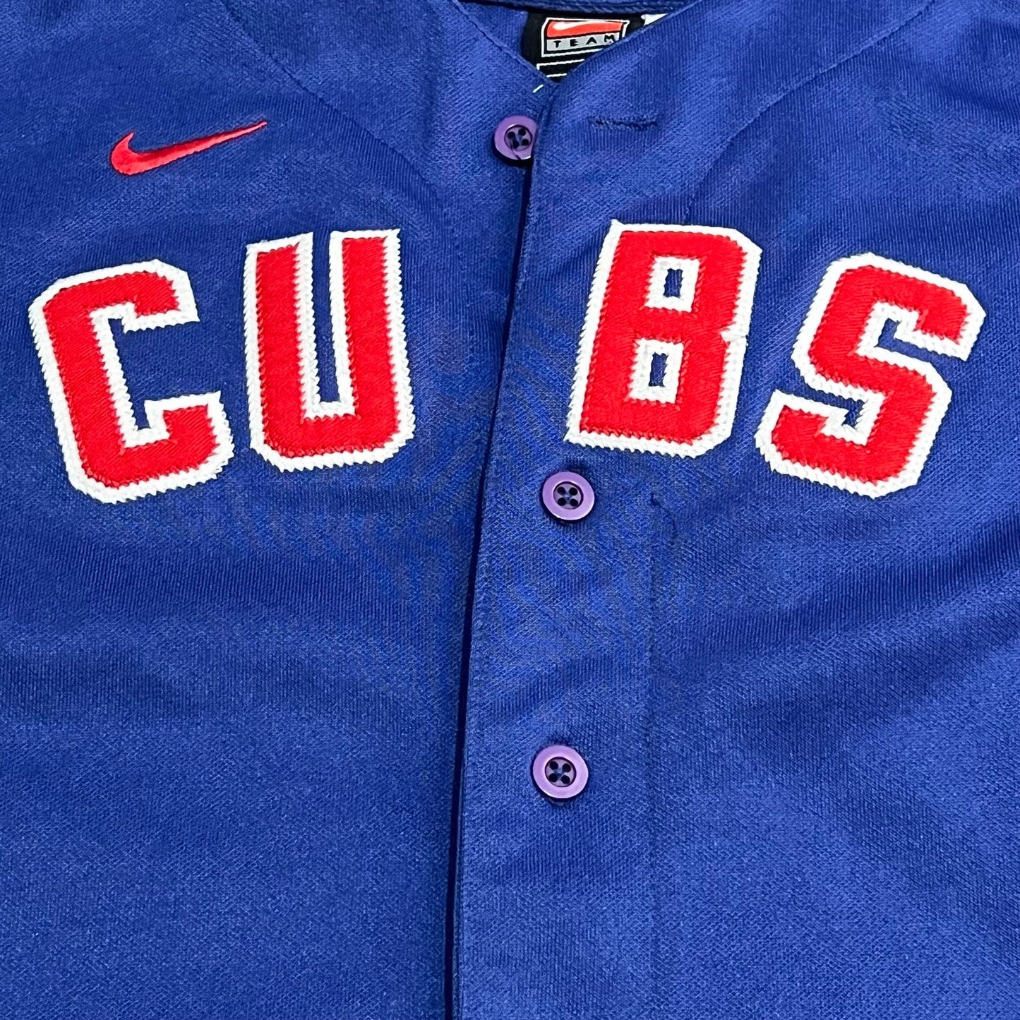 Chicago Cubs Jersey Kids Youth 7 Blank No Name Nike MLB Blue Embroidered