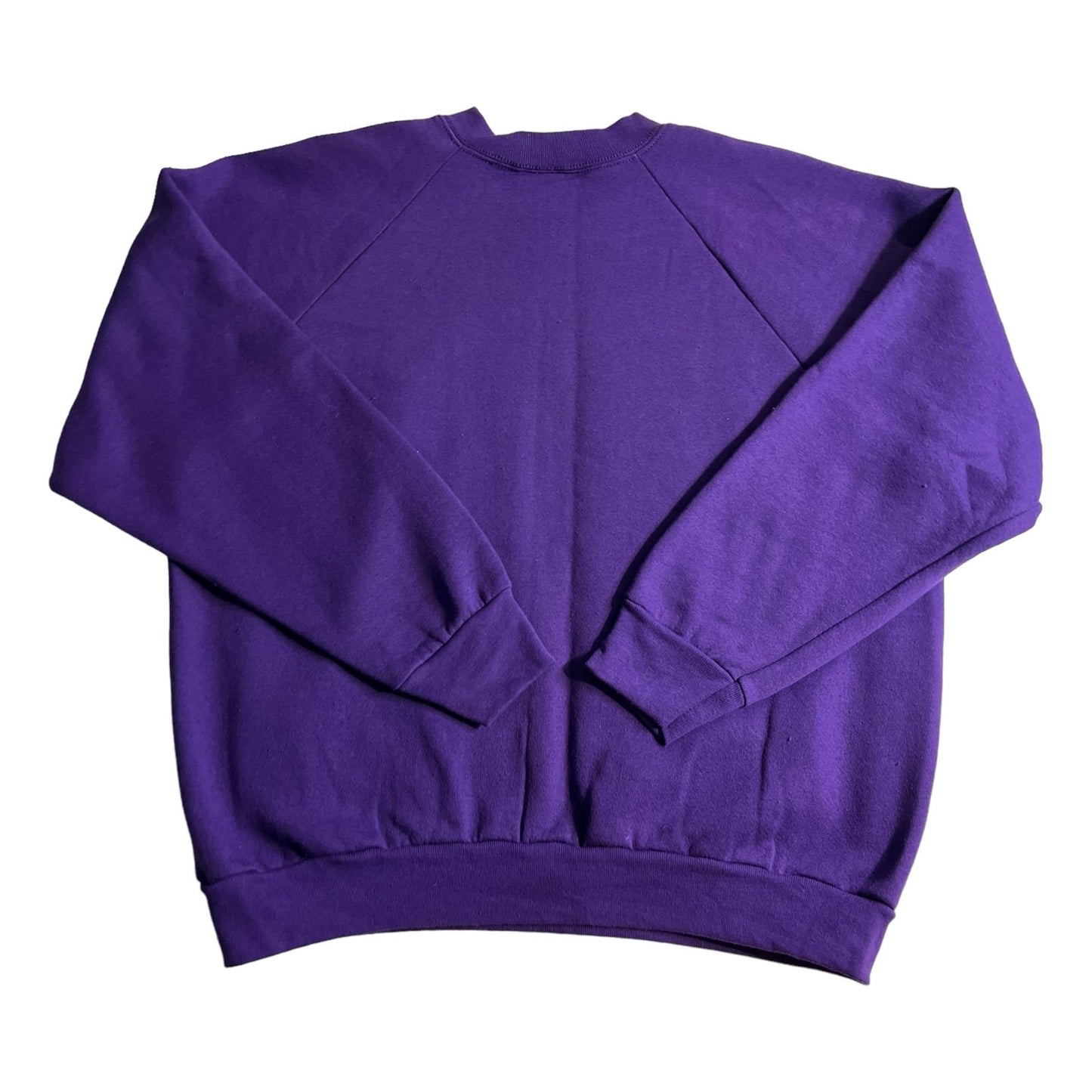 Vintage Blank Sweater Fruit of the Loom Womans Large Purple Crewneck Basic 90's