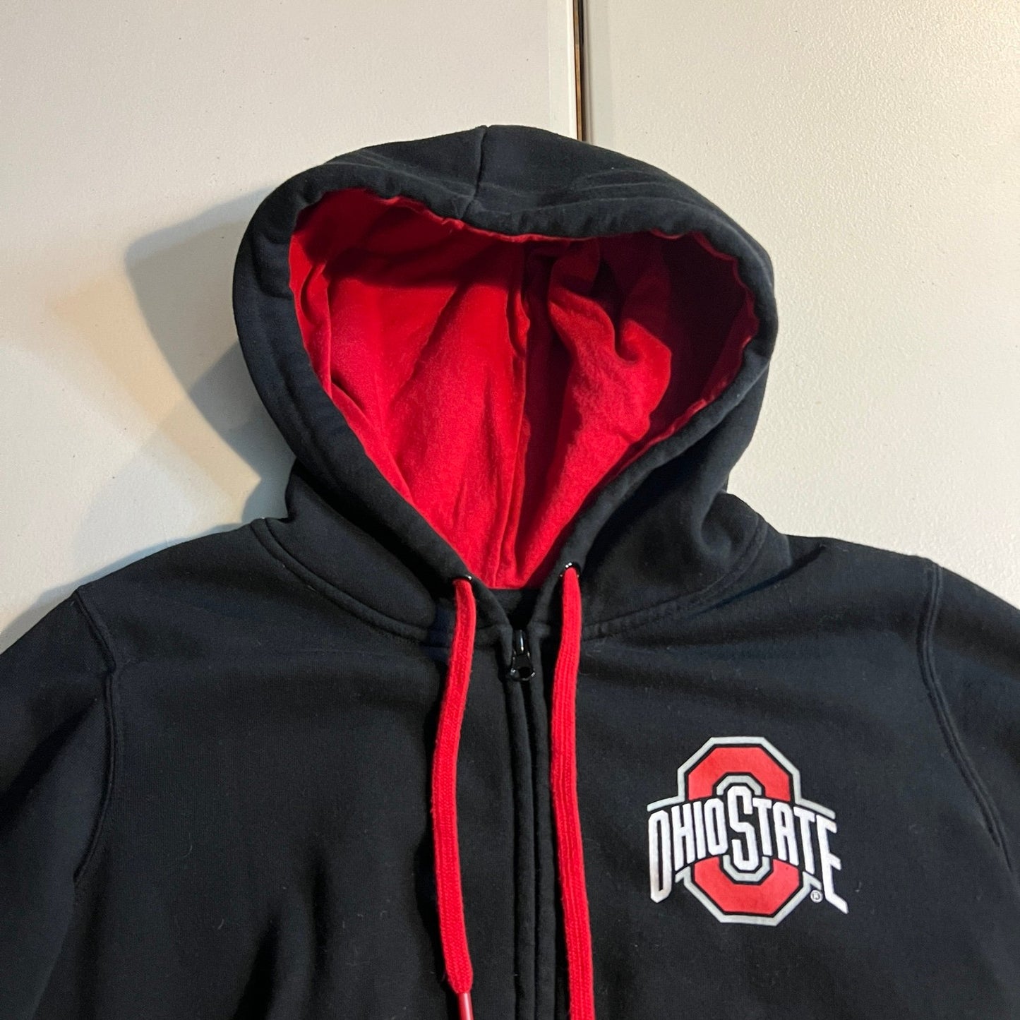 Ohio State Buckeyes Jacket Womens Small Full Zip Hoodie Sweat Shirt NCAA Black