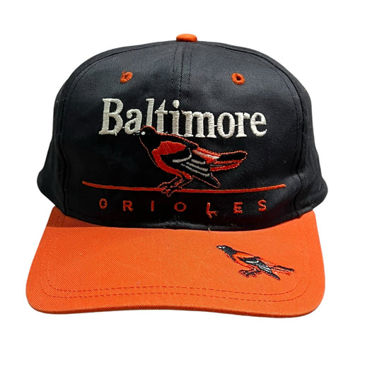 Vintage Baltimore Orioles Twins Enterprise Hat Cap Snapback MLB Black Orange