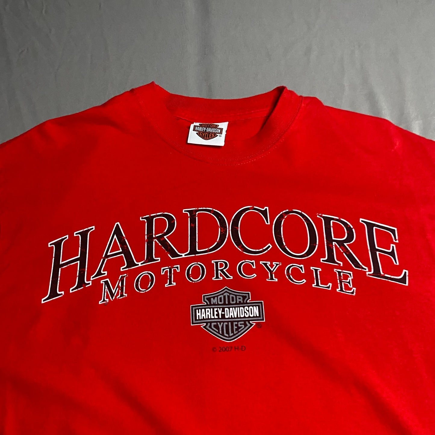 Harley Davidson Shirt Mens Medium Las Vegas Red Short Sleeve Motorcycle