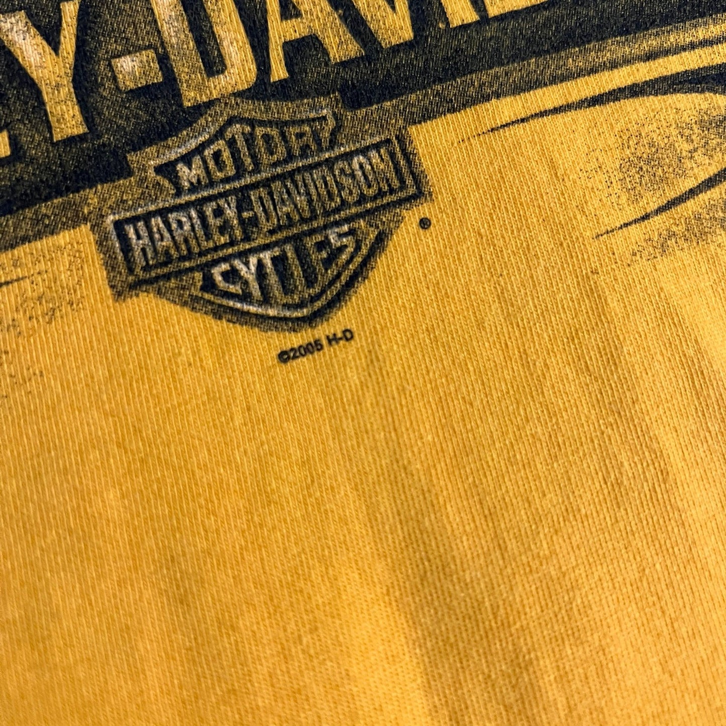 Vintage Harley Davidson Shirt Mens XL Yellow Milwaukee Short Sleeve Motorcycle