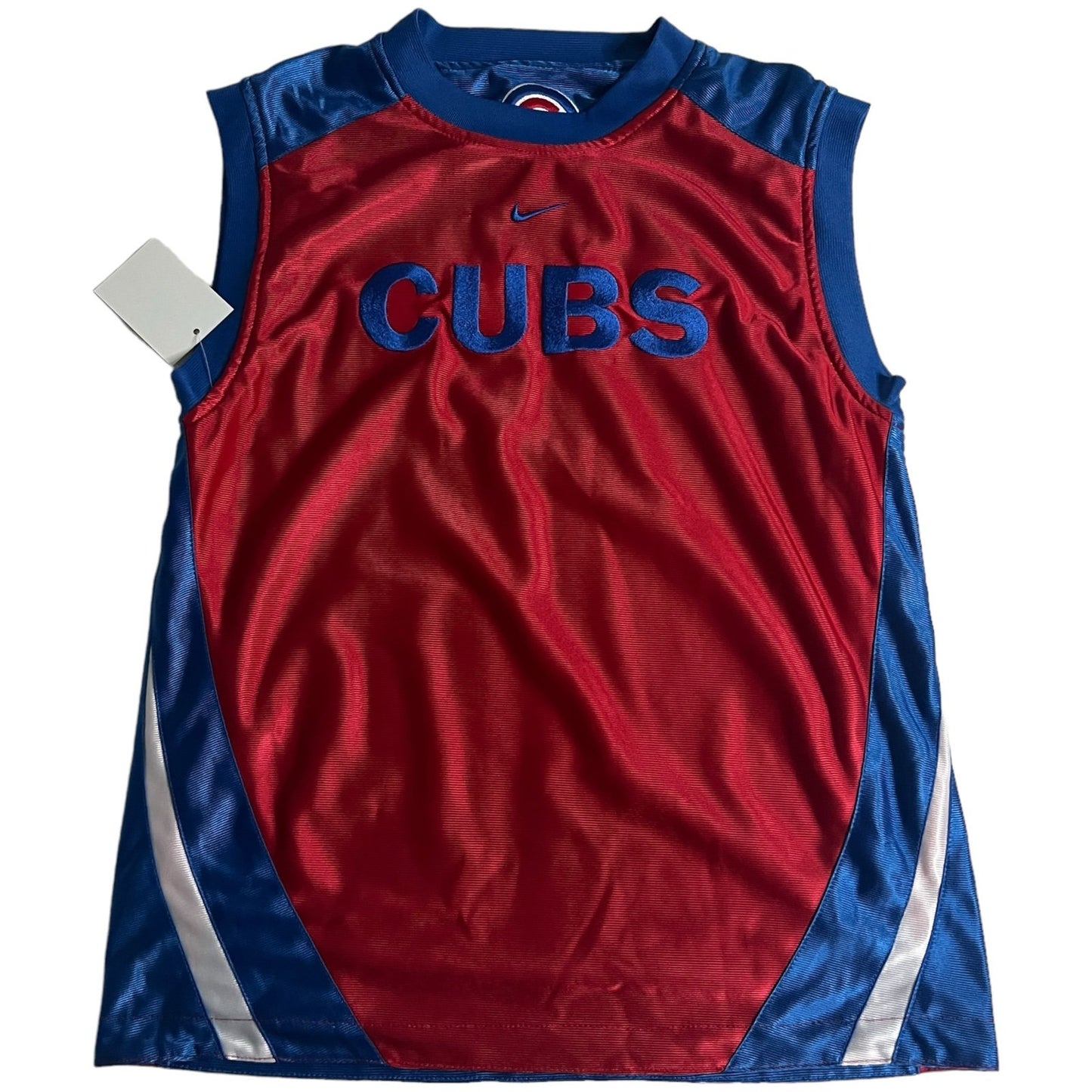 Chicago Cubs Basketball Jersey Kids Youth Medium Nike Center Swoosh Reversible