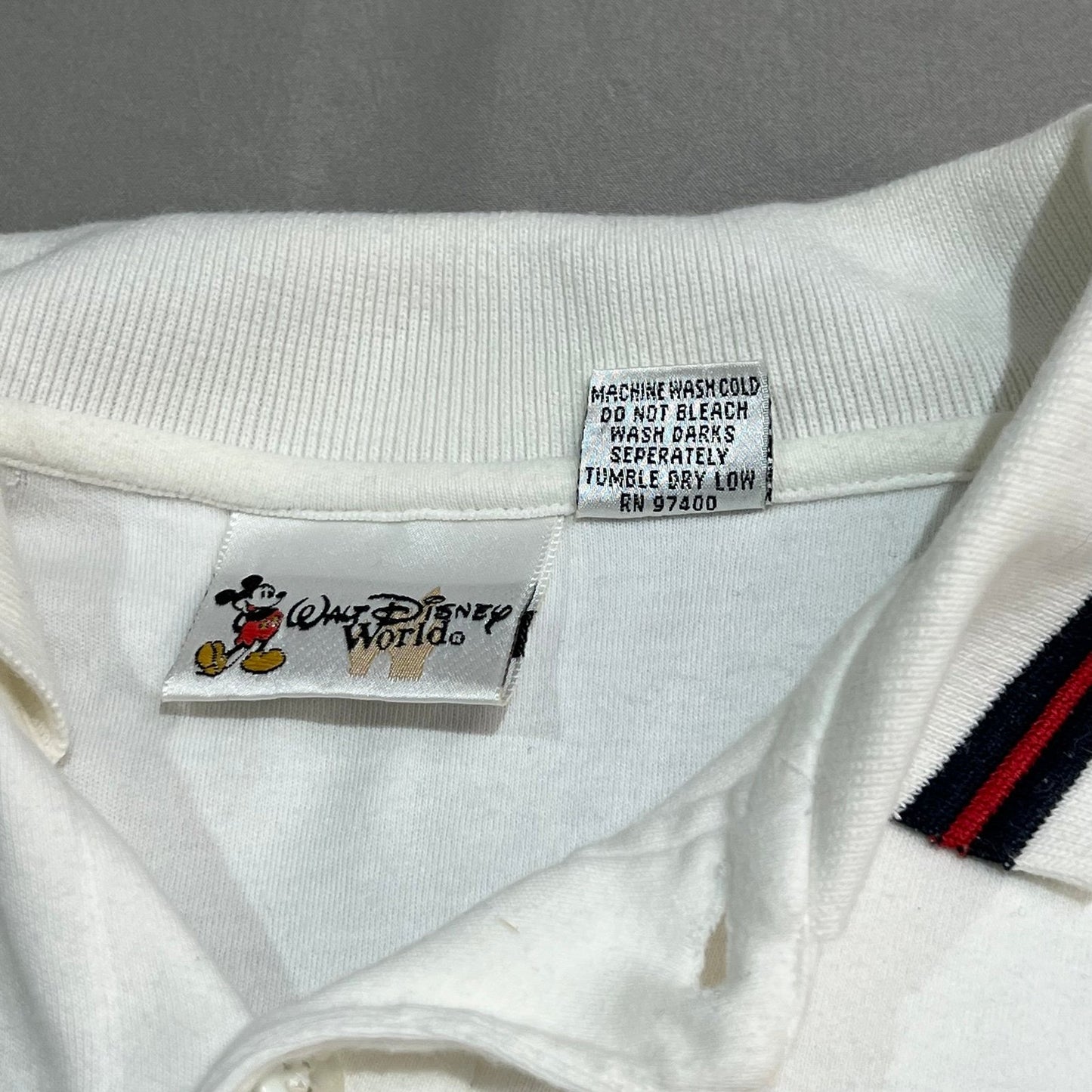 Vintage Disney Polo Shirt Mens Small 100 Years of Magic Short Sleeve Embroidered