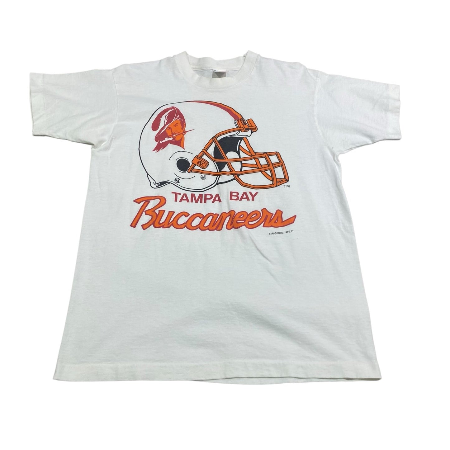 Vintage 1993 Tampa Bay Buccaneers Shirt Mens Medium Helmet NFL Short Sleeve