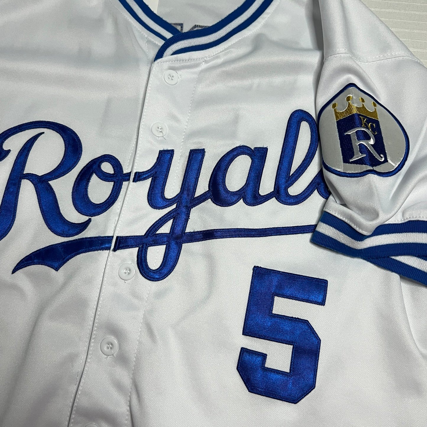 Kansas City Royals George Brett Jersey Mens 48 Mitchell & Ness Stitch Sewn 1989