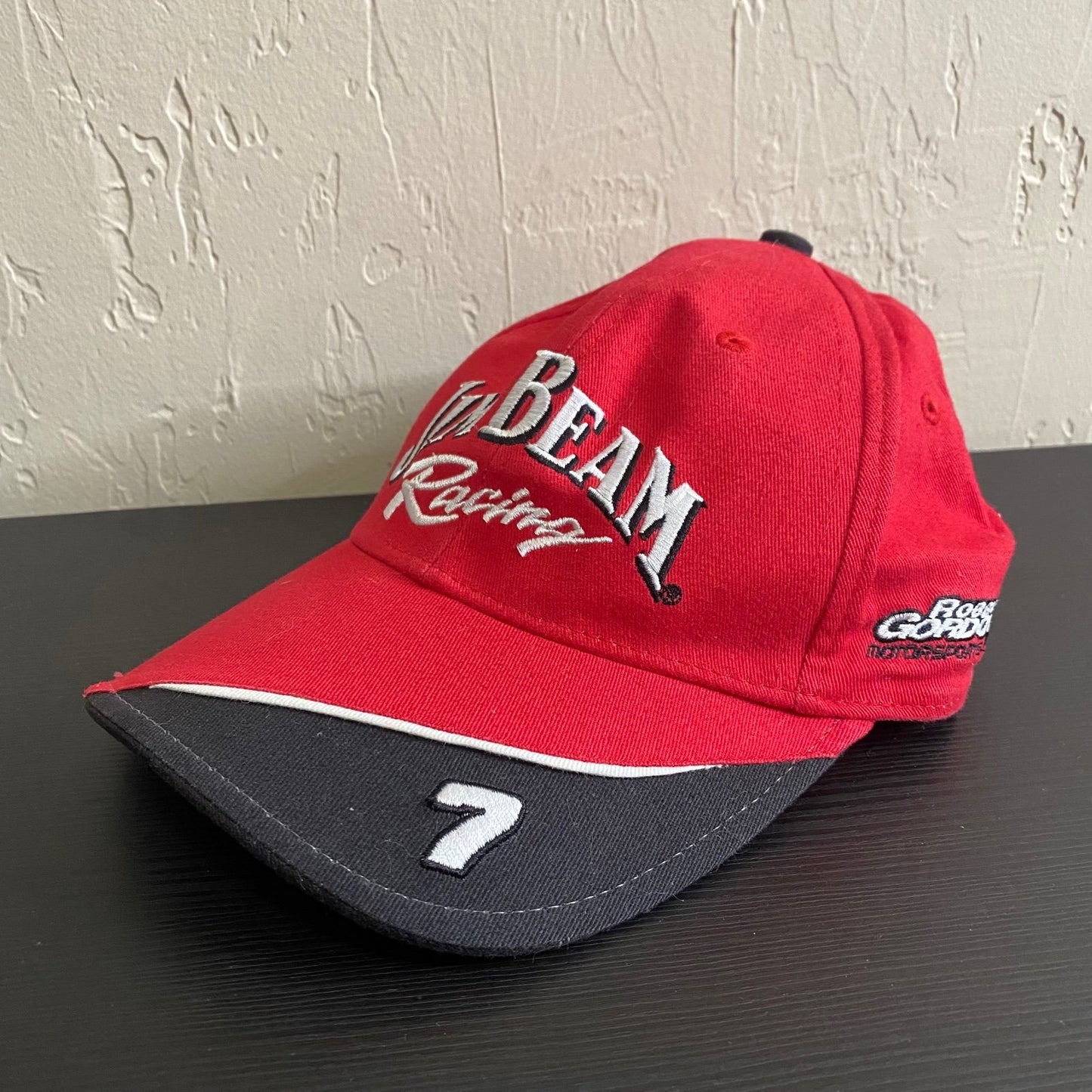 Jim Beam NASCAR Hat Racing Red #7 Strap