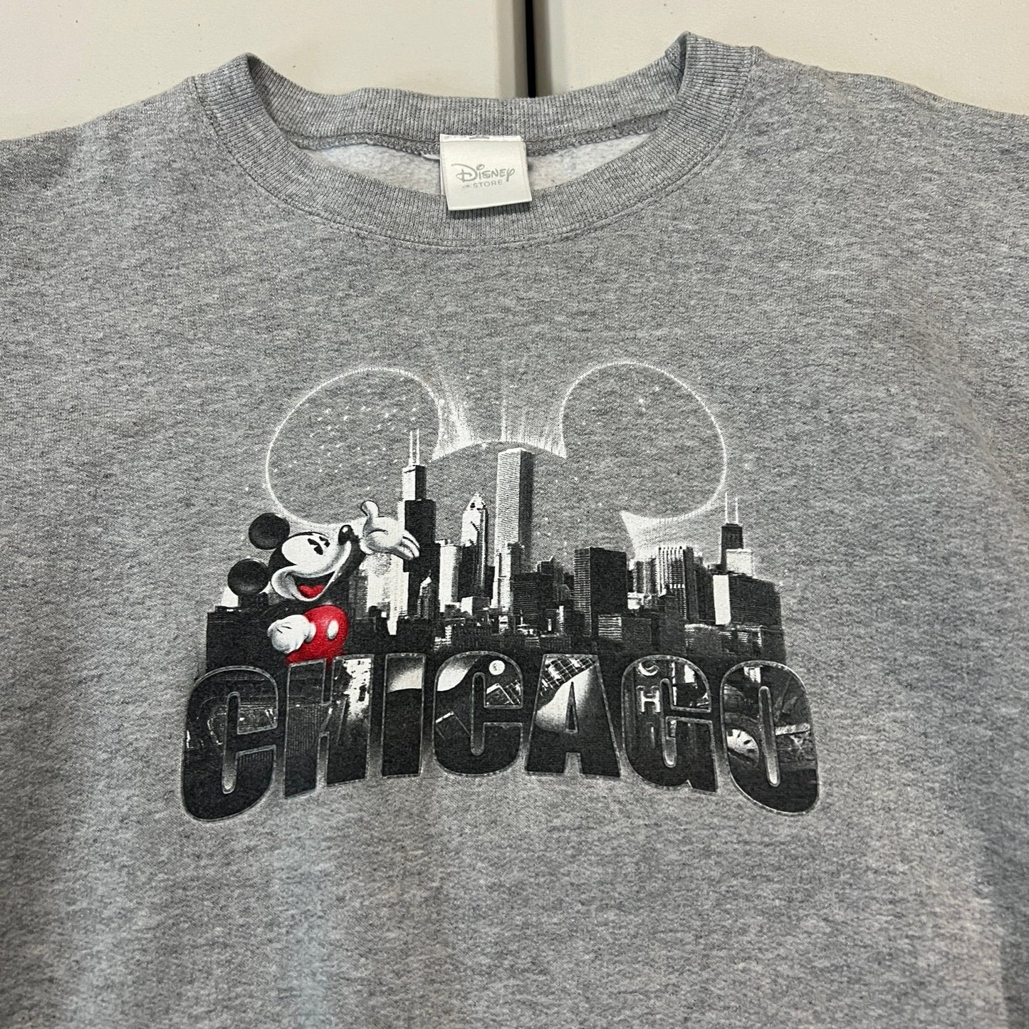 Mickey Mouse Sweater Kids Youth Medium 7/8 Disney Gray Chicago