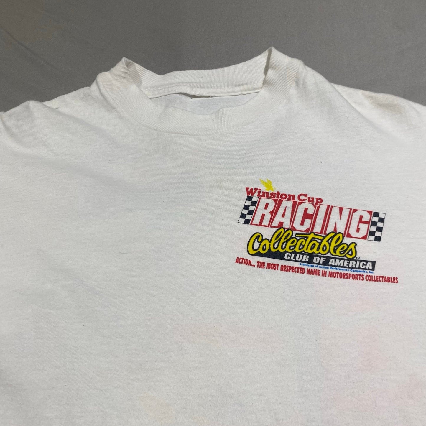 Vintage Winston Cup Racing Shirt Mens Small NASCAR White Short Sleeve