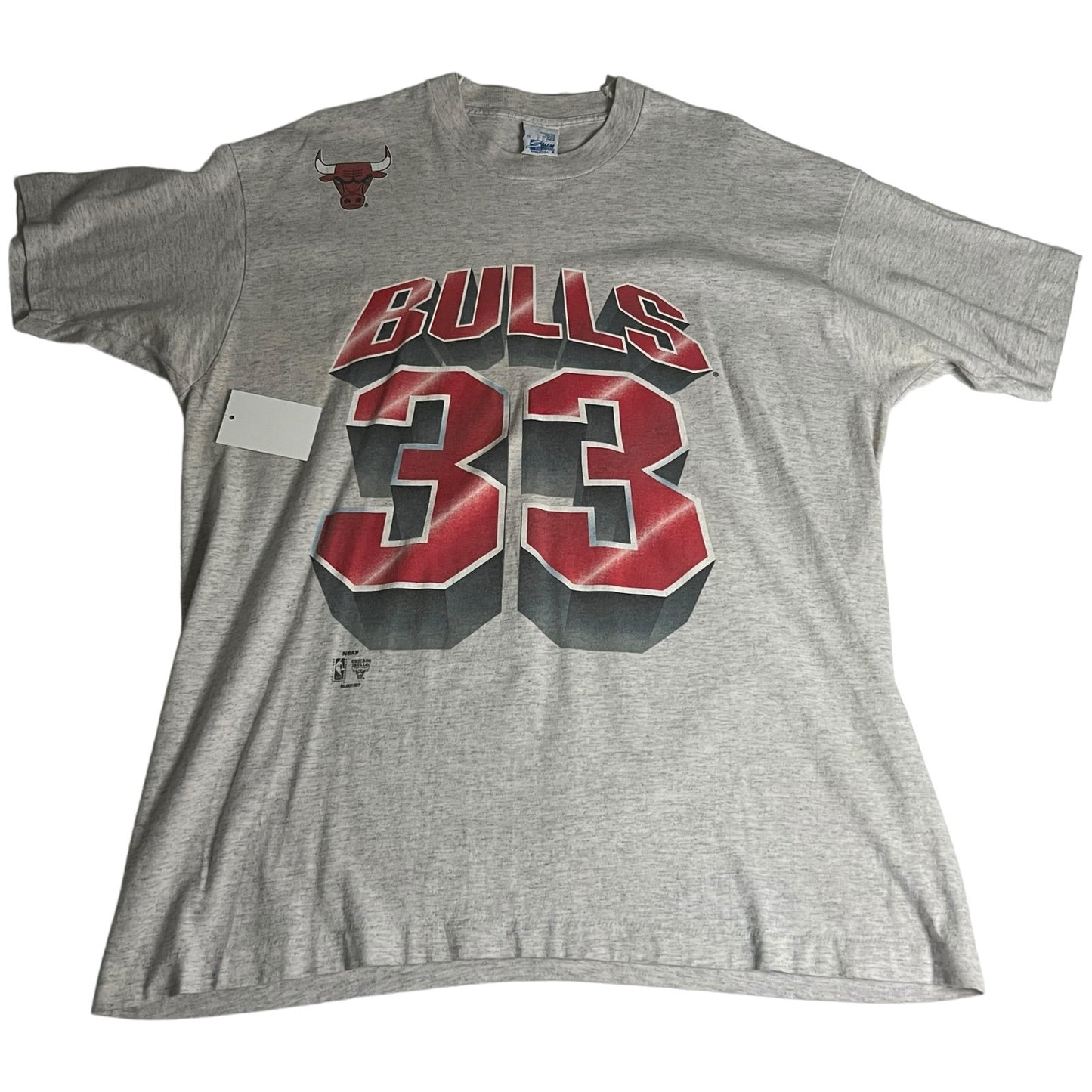 Vintage 90's Chicago Bulls Shirt Mens XL Salem Sportswear Scottie Pippen Gray