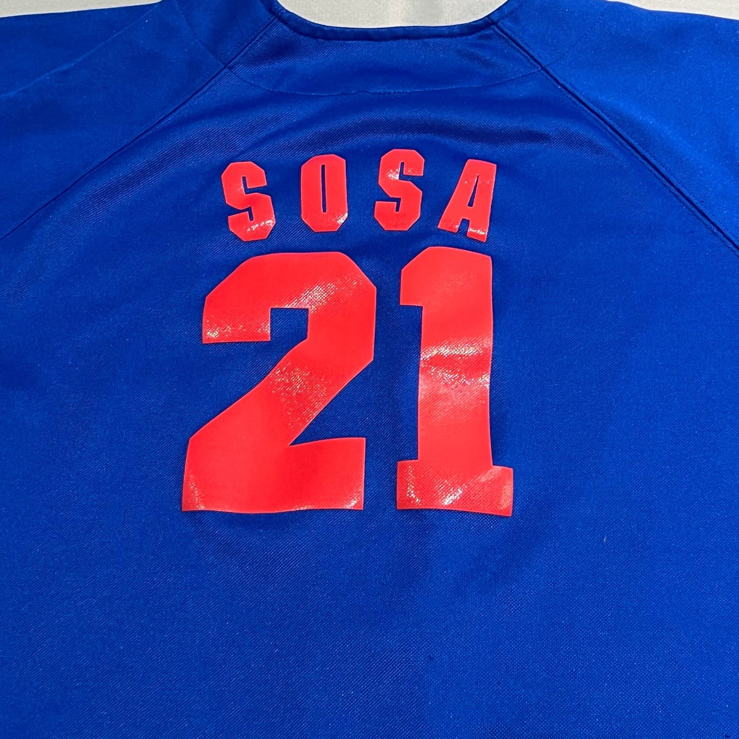 Vintage Sammy Sosa Chicago Cubs Jersey Kids Youth Medium #21 Blue MLB