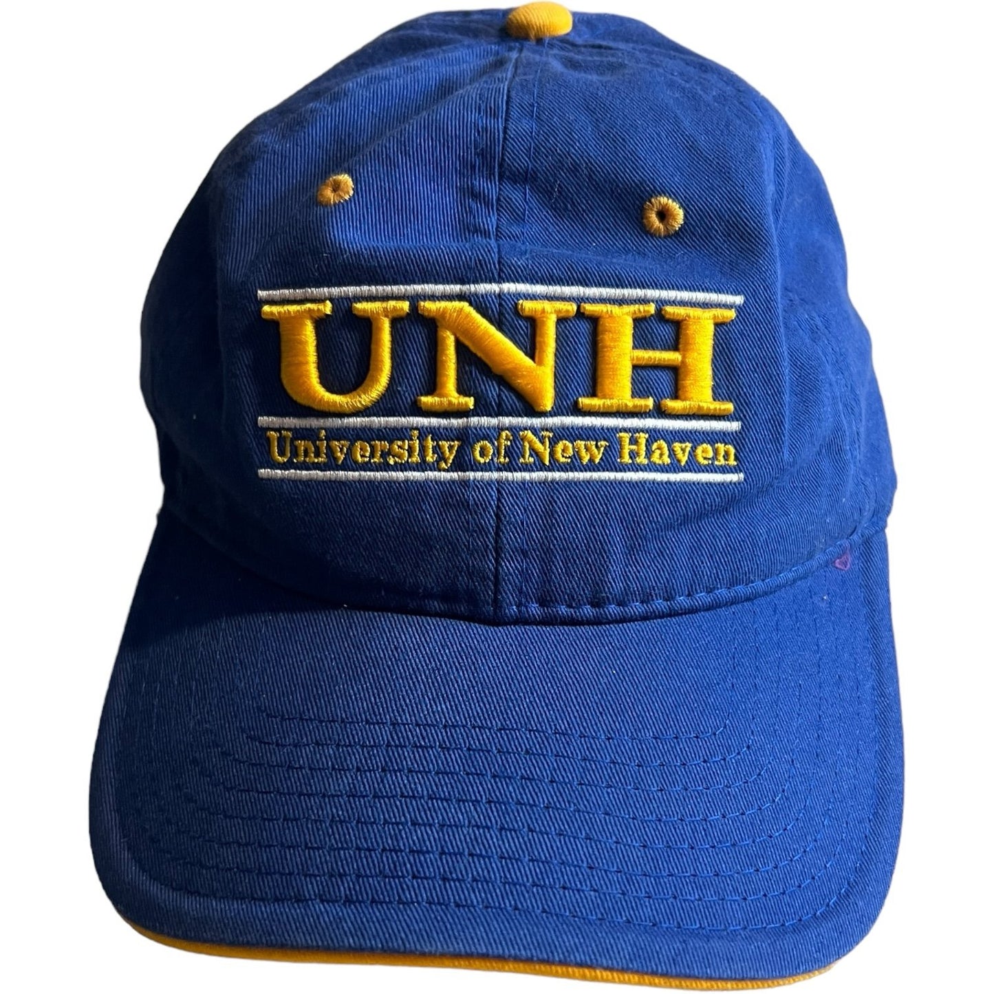 University of New Haven Hat The Game Strapback NCAA College Cap Blue Yellow