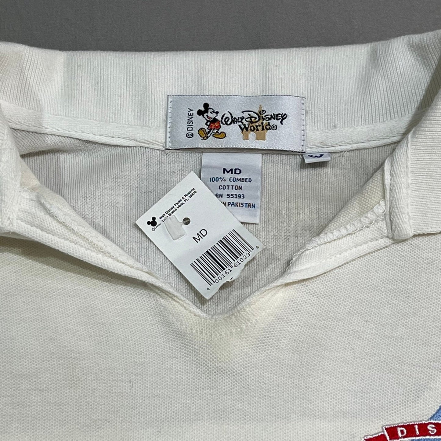 NWT Walt Disney World Yacht Club Polo Shirt Medium White Short Sleeve