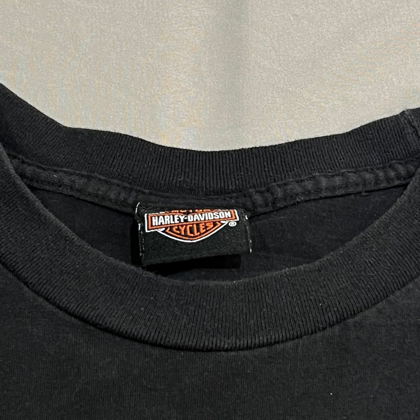 Harley Davidson Shirt Mens Large Black Fort Worth Motorcycle Short Sleeve