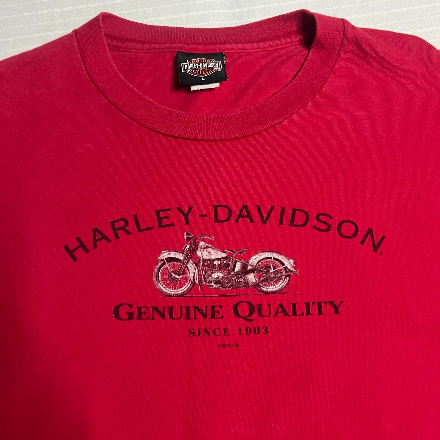 Harley Davidson Shirt Mens Large Red Ft. Lauderdale Short Sleeve Motorcycle