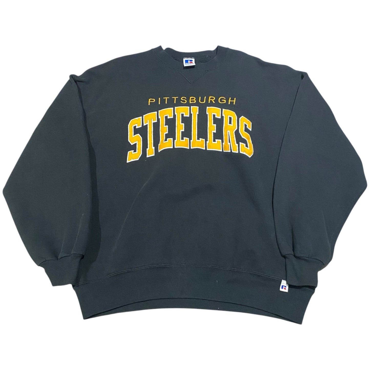 Vintage 90's Pittsburgh Steelers Crewneck Mens XL Embroidered Russell Athletic