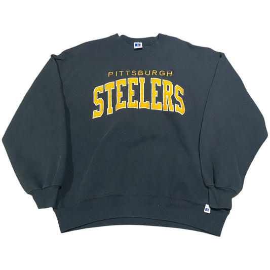 Vintage 90's Pittsburgh Steelers Crewneck Mens XL Embroidered Russell Athletic