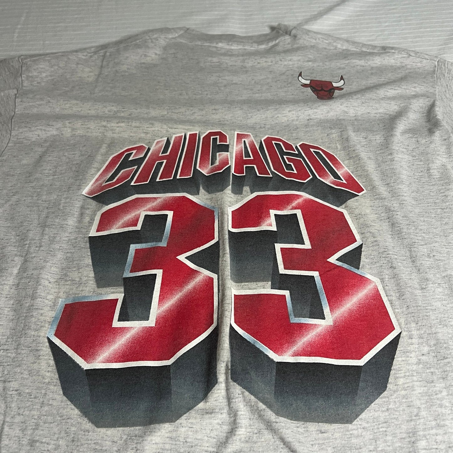 Vintage 90's Chicago Bulls Shirt Mens XL Salem Sportswear Scottie Pippen Gray