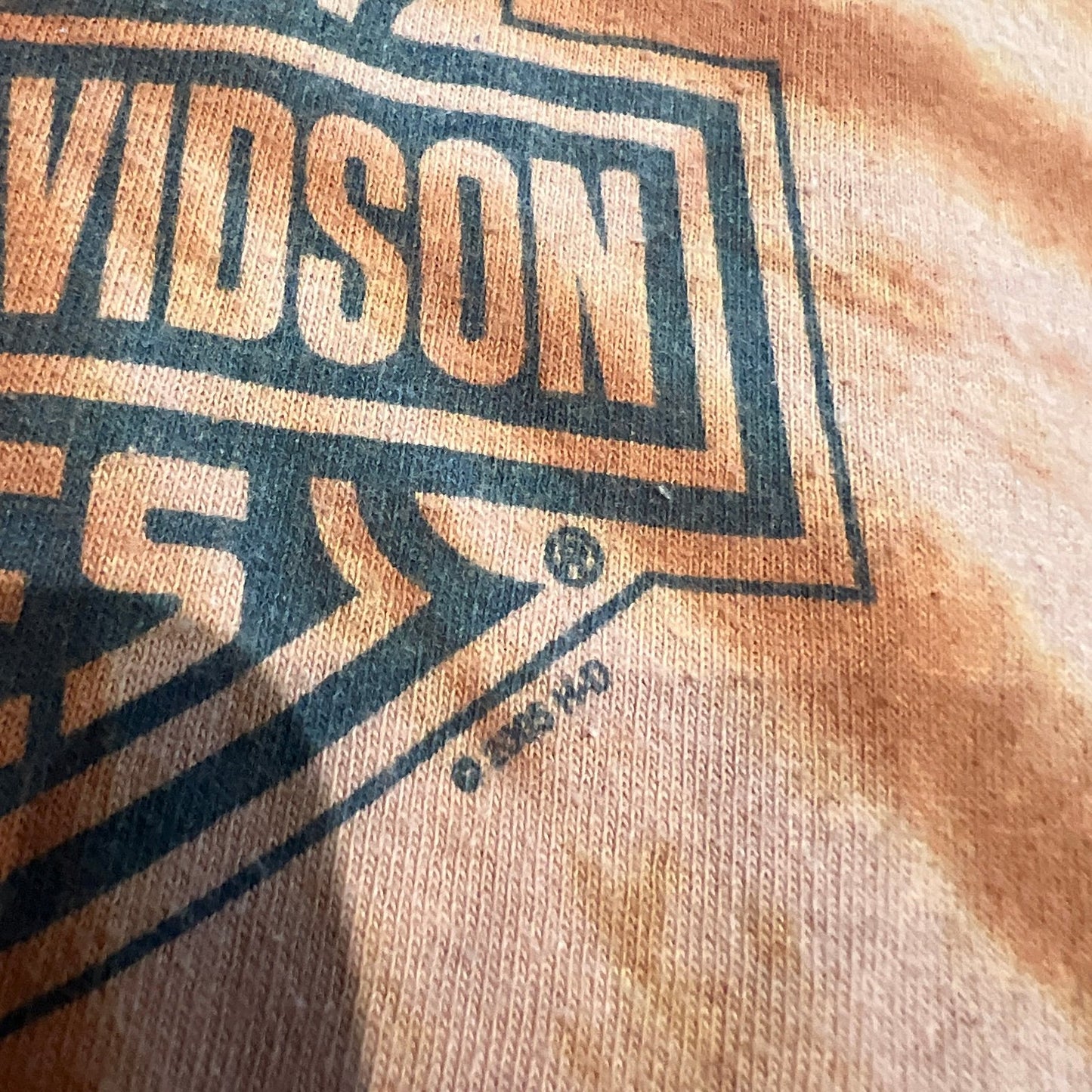 Vintage Harley Davidson Tie Dye Sleeveless Tank Top Shirt Mens XL Eagle Orange