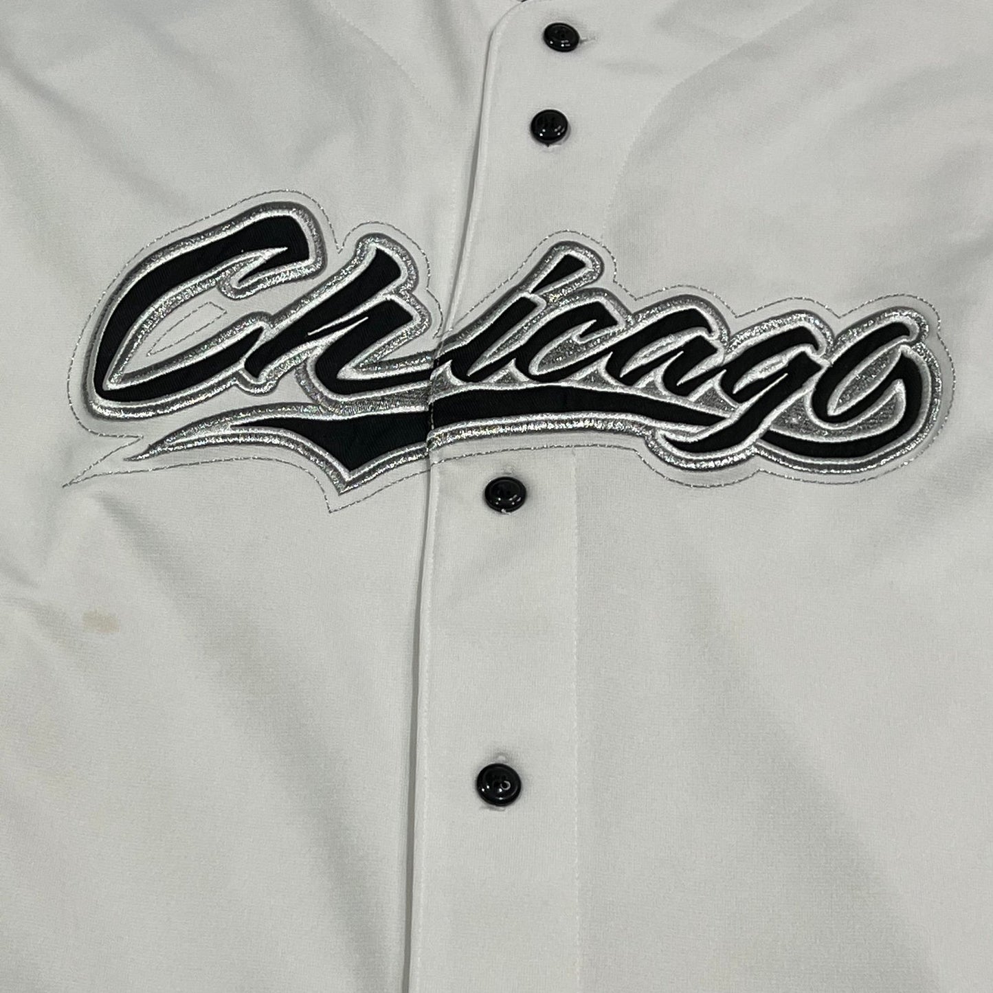 Chicago White Sox Jersey Mens 2XL XXL Stitch Sewn Blank No Name White