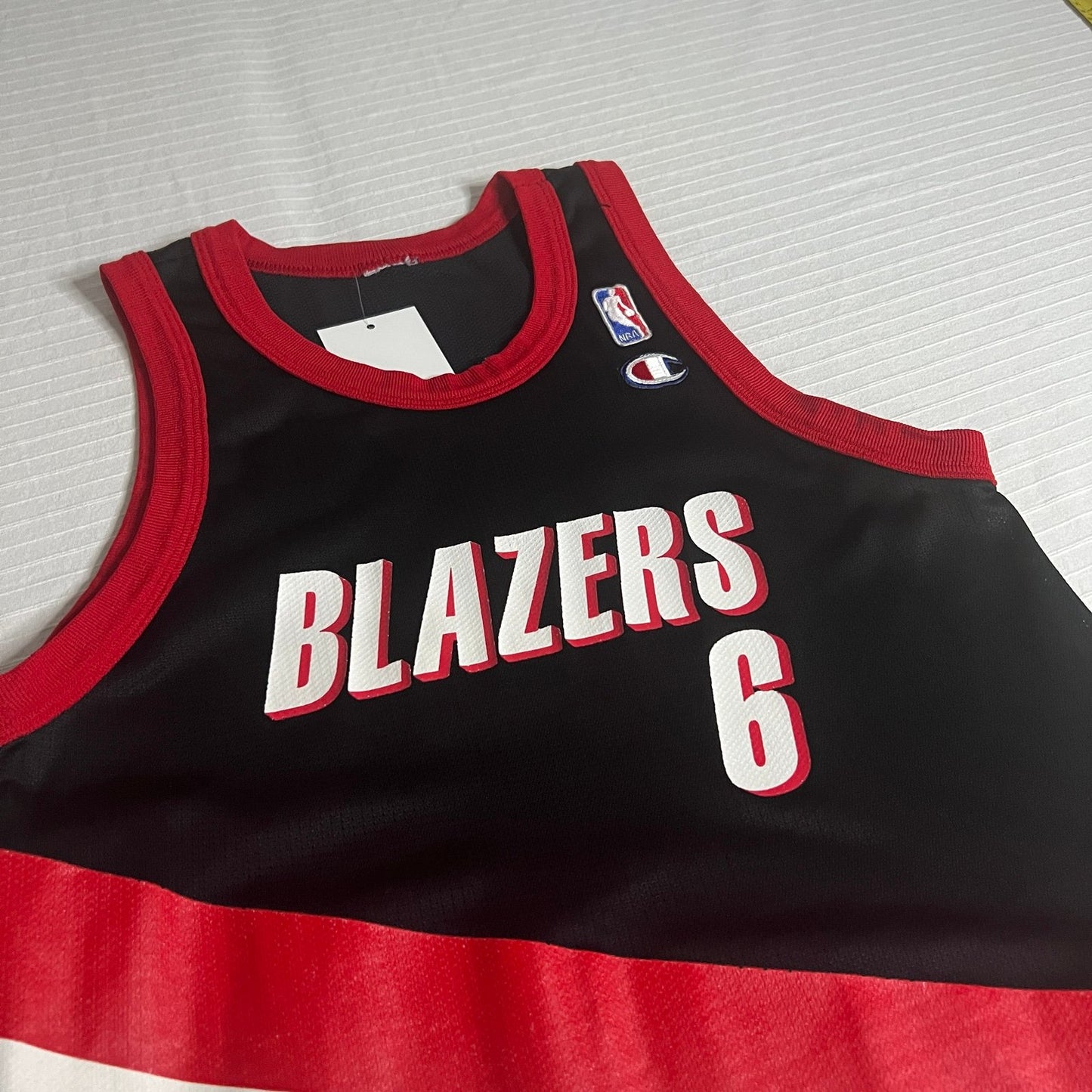 Vintage Champion Bonzi Wells Portland Trailblazers Blazers #6 Jersey Mens 36 NBA