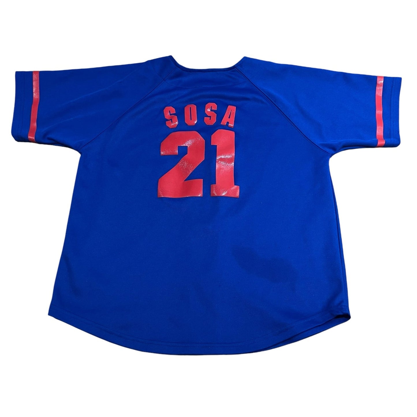 Vintage Sammy Sosa Chicago Cubs Jersey Kids Youth Medium #21 Blue MLB