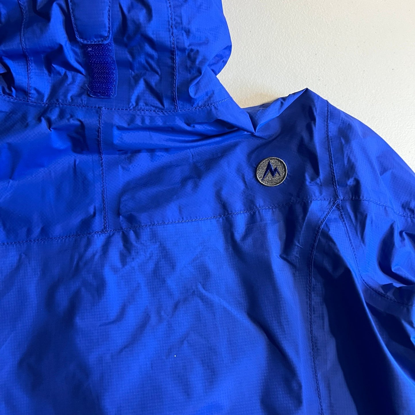 Marmot Jacket Womens XS CC-440 Hooded Full Zip Windbreaker Blue Packable