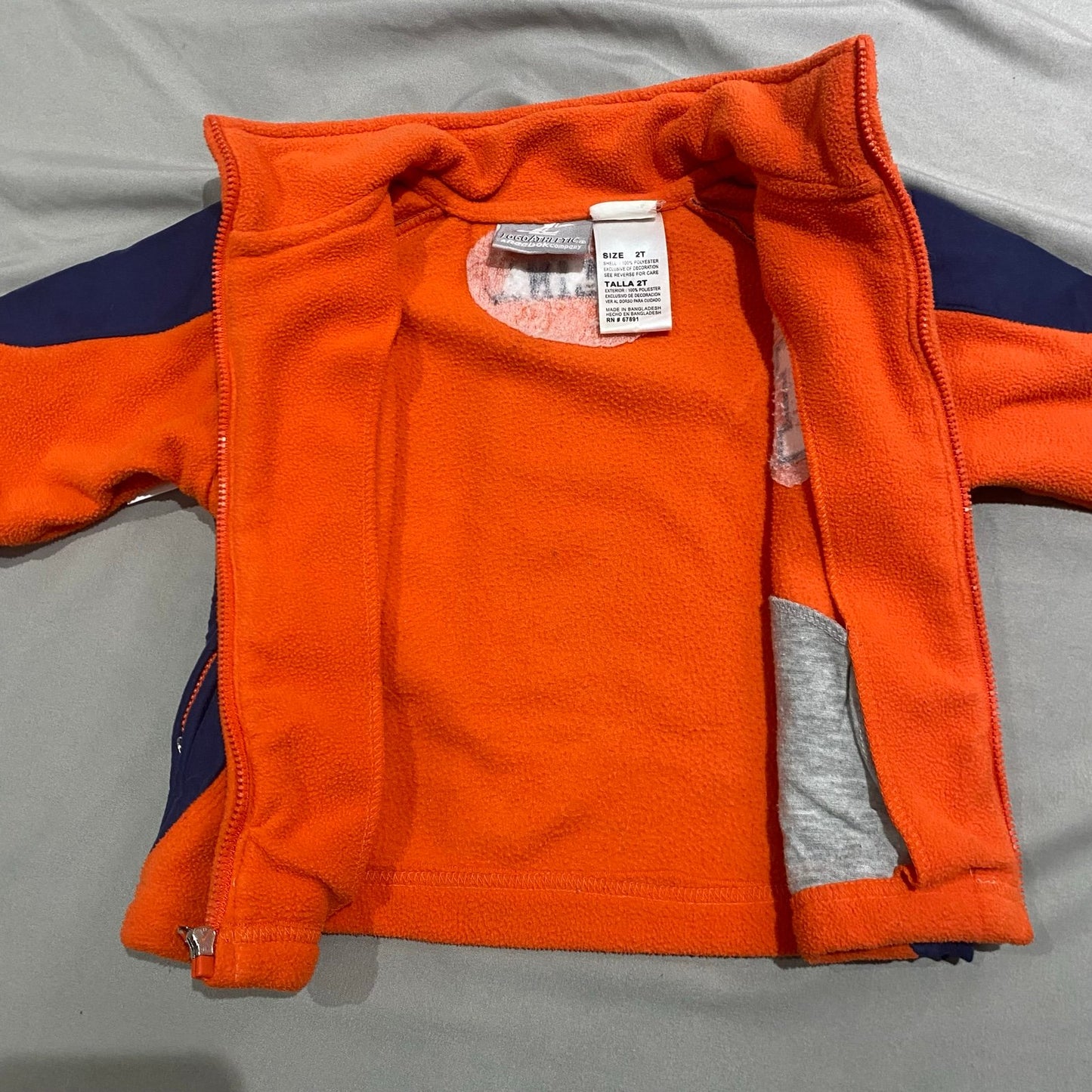 Vintage University of Illinois Kids Toddler 2T Fleece Jacket Logo Athletic