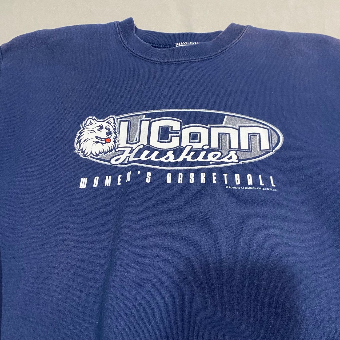 Vintage Connecticut UCONN Basketball Crewneck Sweater Kids Youth Large