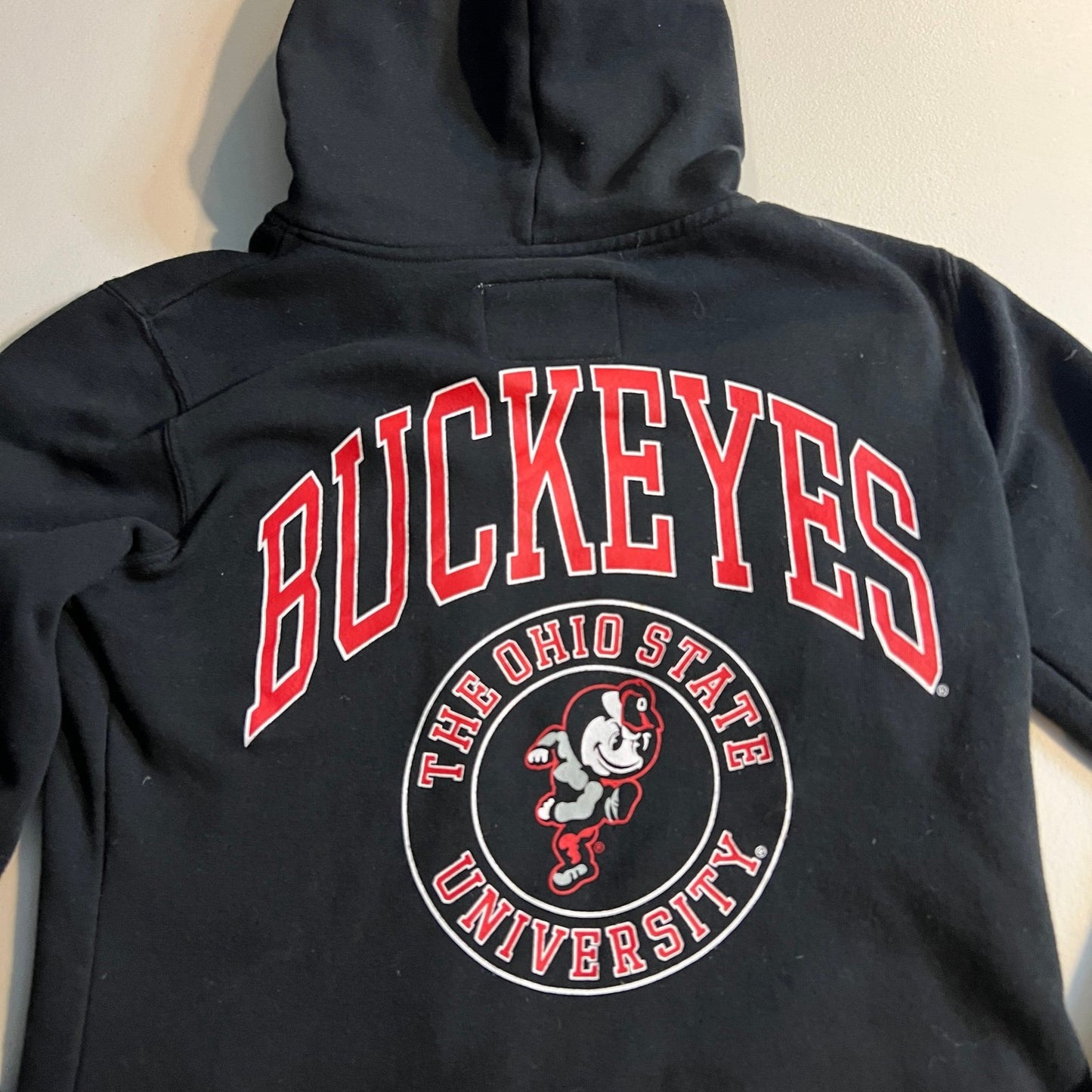 Ohio State Buckeyes Jacket Womens Small Full Zip Hoodie Sweat Shirt NCAA Black